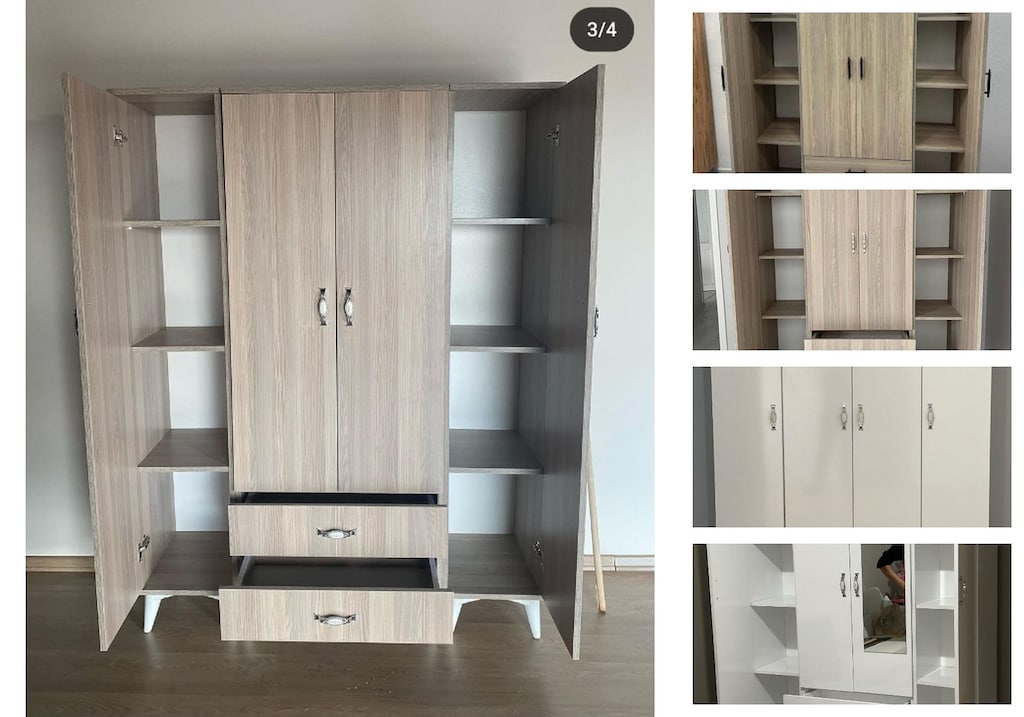 4 kapaklı elbise dolabı dgojbxwlwq - 3