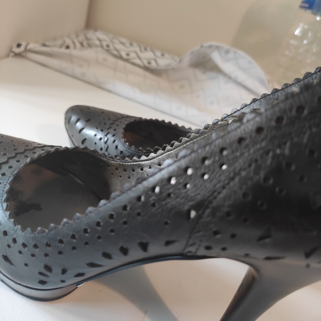 nine west siyah deri 38 topuklu ayakkabı - 4