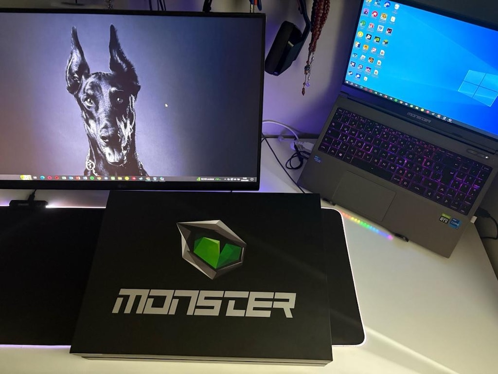 RTX 3070 ekran kartlı İ7 işlemcili laptop + 144 hz 1 ms monitör