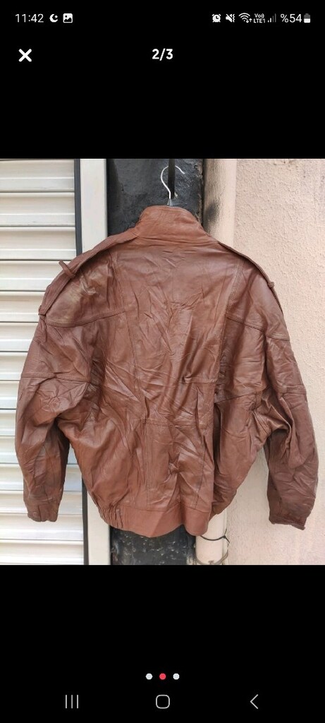 Oversize bumber deri ceket - 3