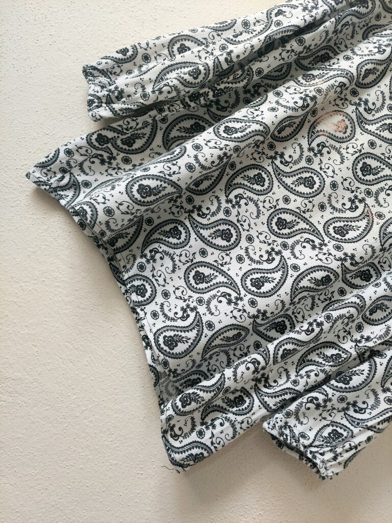 Bohem stil Şal desenli Viskon bluz - 3