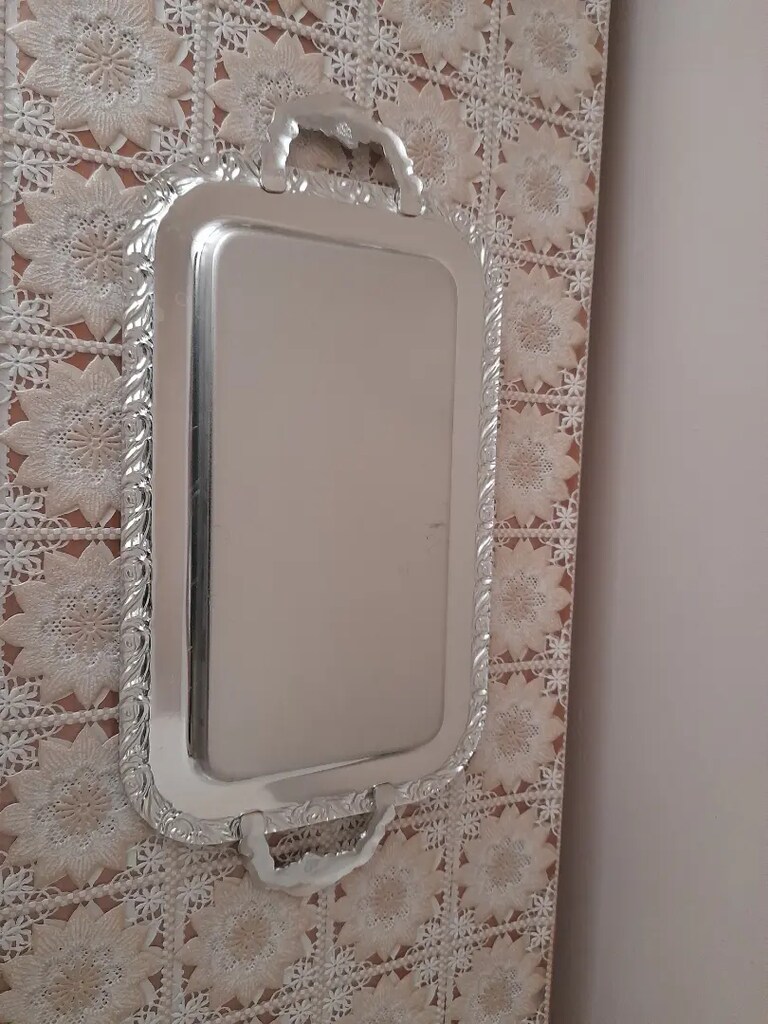 Gümüş kaplama nişan tepsisi - 3