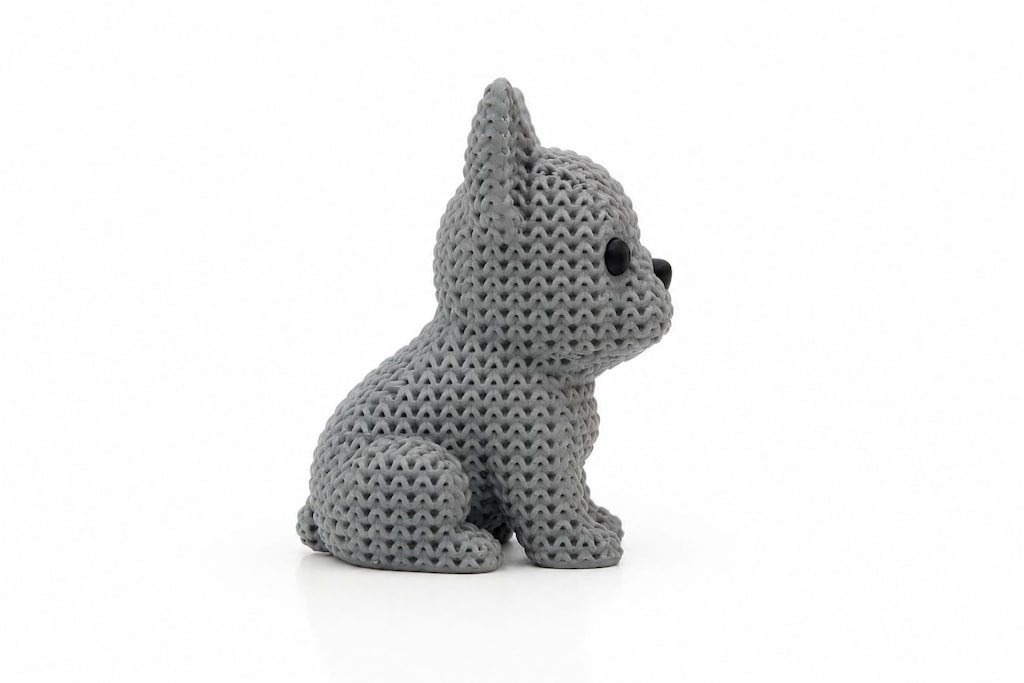 Yapı3D Örgü Dokulu Sevimli Köpek Figürü Dekoratif Masa Süsü - 6