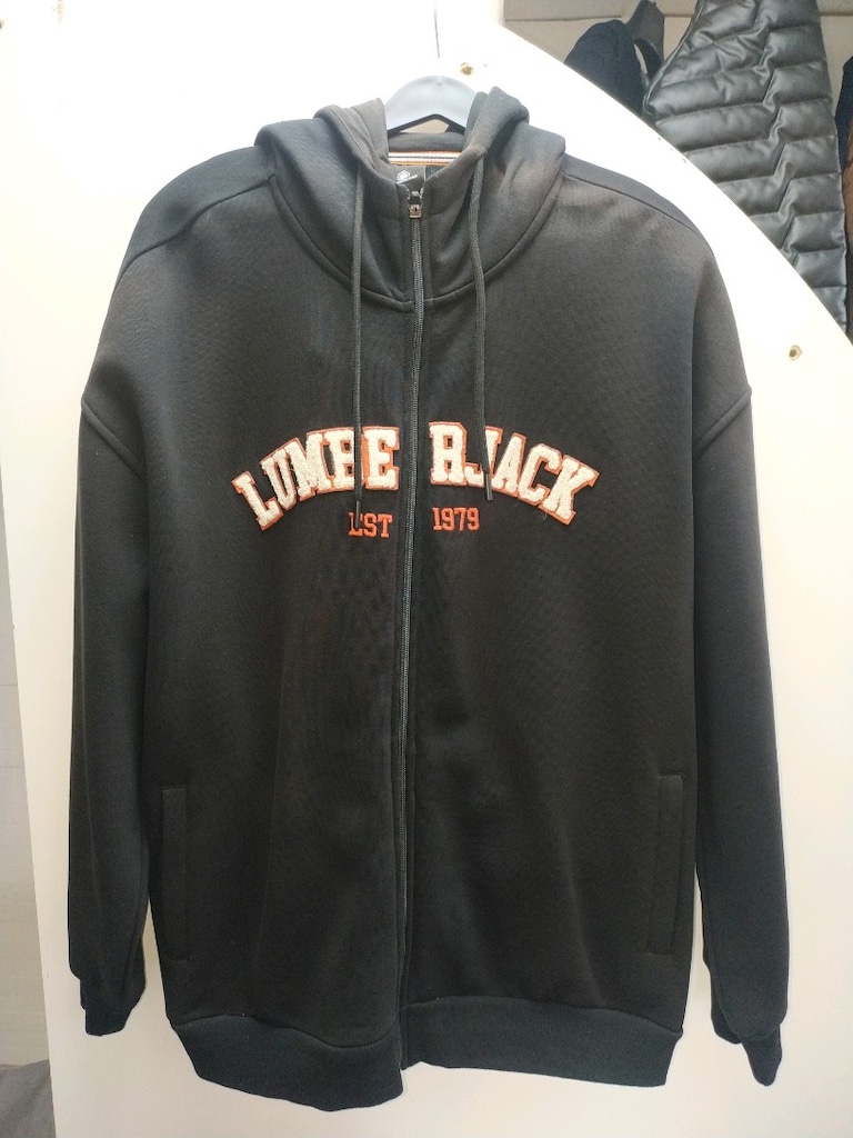 ORİJİNAL LUMBERJACK Siyah Kapüşonlu Sweatshirt - 2