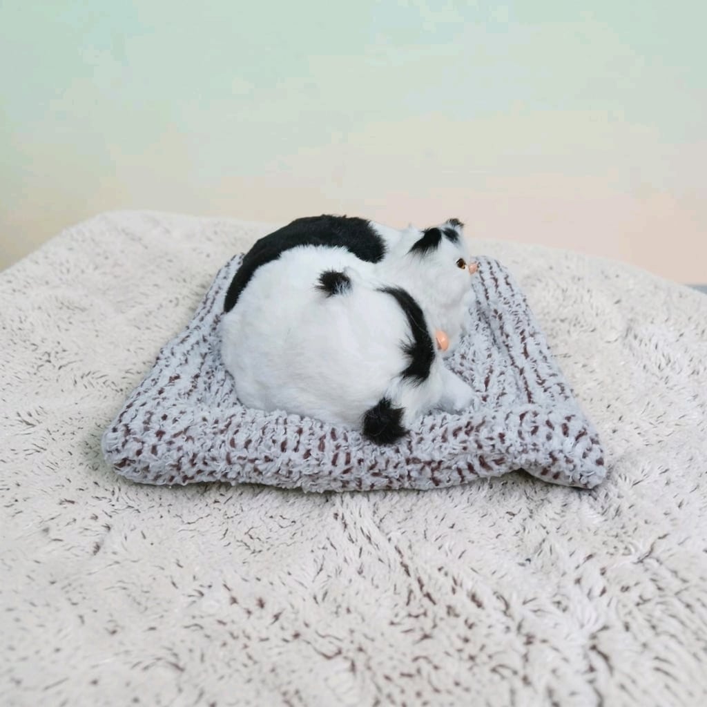Siyah Beyaz Peluş Kedi Oyuncak - 3