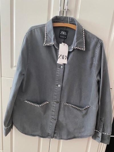 orjinal ZARA taşlı jean ceket