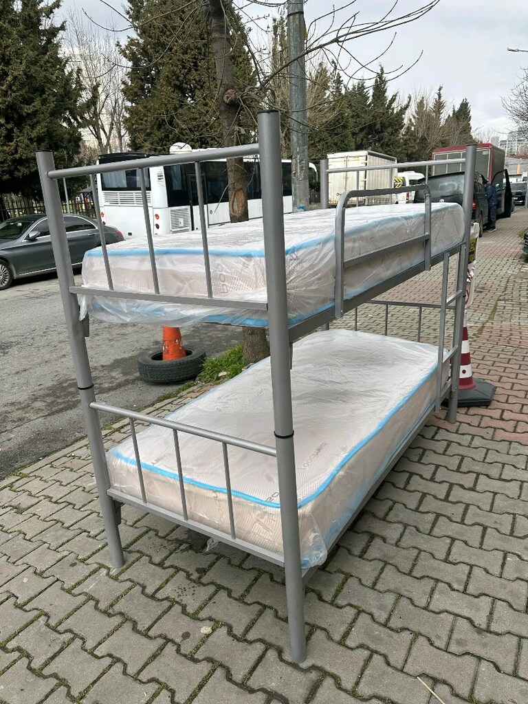 EV TİPİ METAL GRİ RANZA 2 YATAK İST ÜCRETSİZ TESLİMAT - 2