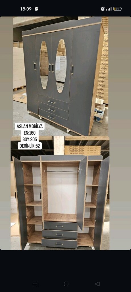 4 kapaklı dolap sıfır paketli ürünler satiyorum her rengi modeli var e - 6