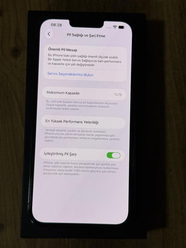 İPHONE 13 PRO MAX 128 GB MAVİ RENK YURTİÇİ PİL SAĞLIĞI 78 - 10