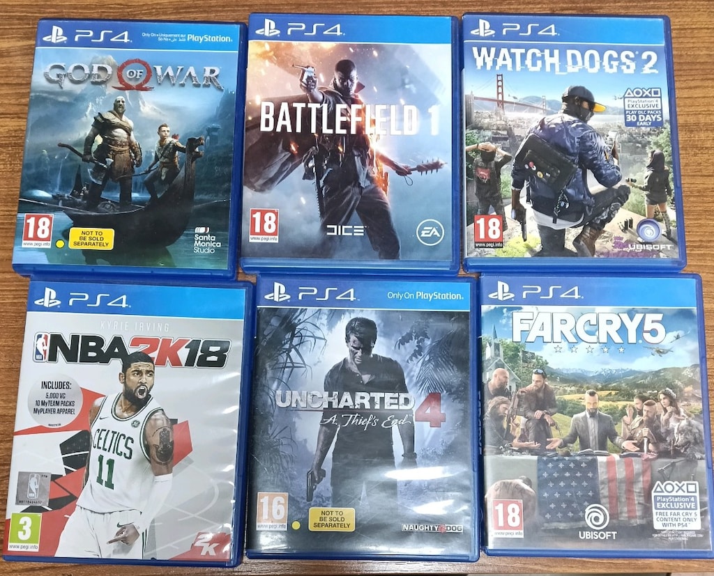 PS4 Oyun Seti (6 Oyun) | God of War, , Uncharted 4, Battlefield - 5