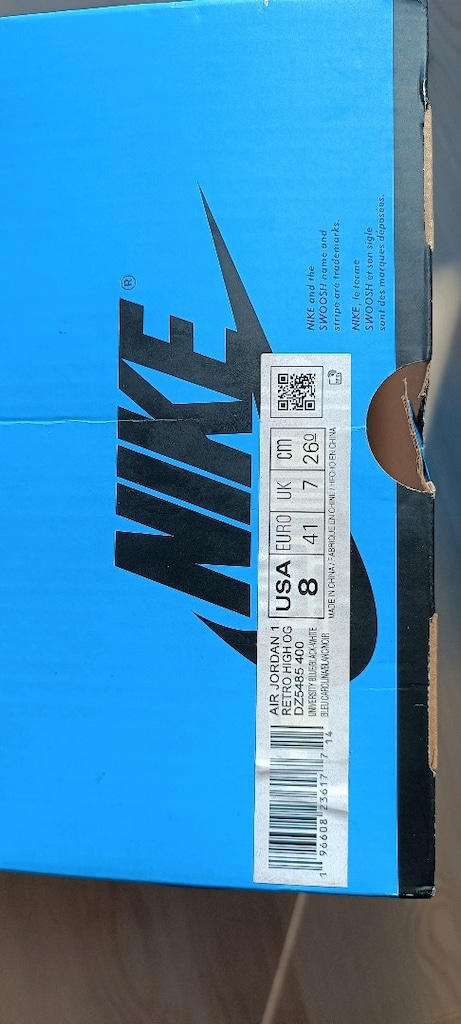Air Jordan 1 Retro High OG UNC Toe 41 - 8
