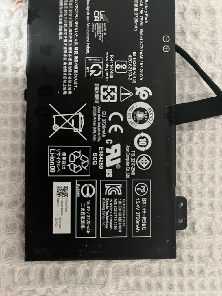 Acer N20C3 PH317-54 N18C3 AN515-43 AP18E7M Orijinal Batarya 2.el - 2
