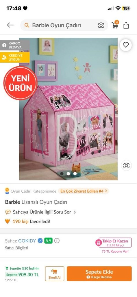 barbie oyun çadırı - 2