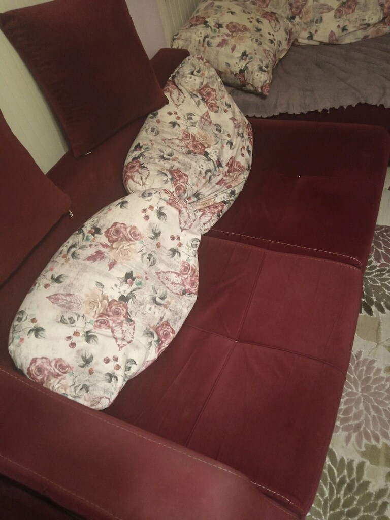 bordo kadife L köşe koltuk - 3