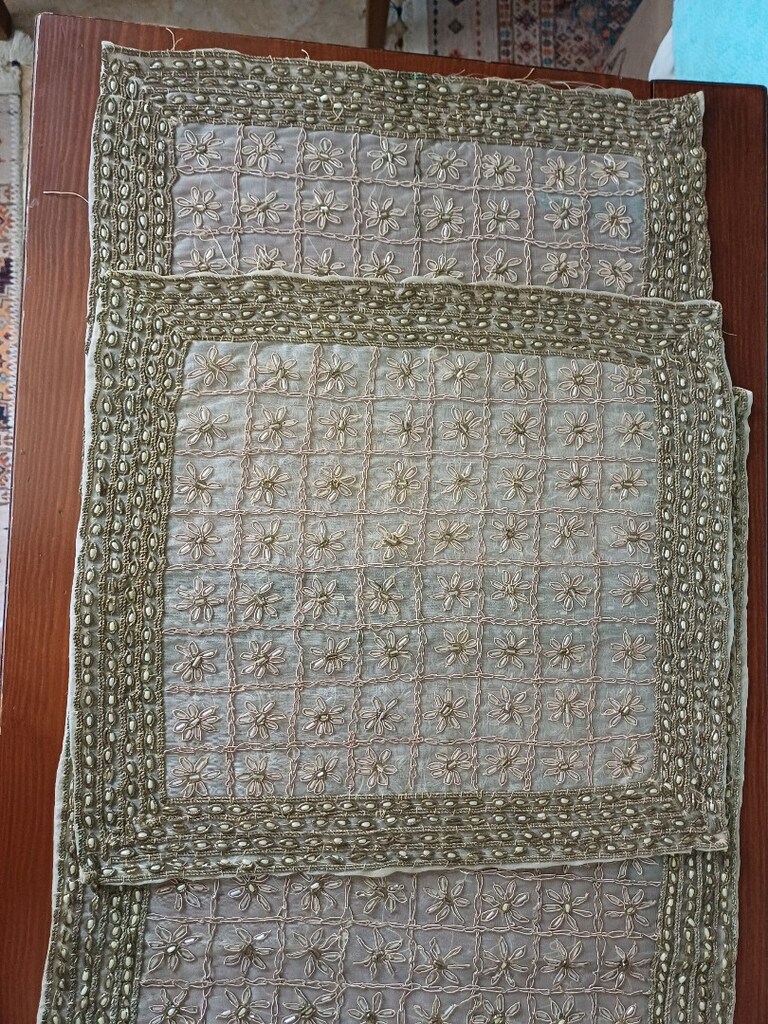 Rahibe işi 3 parça örtü - 3