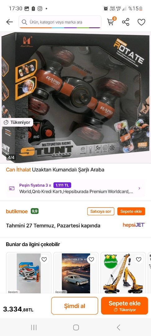 uzaktan kumandalı şarjlı araba - 2