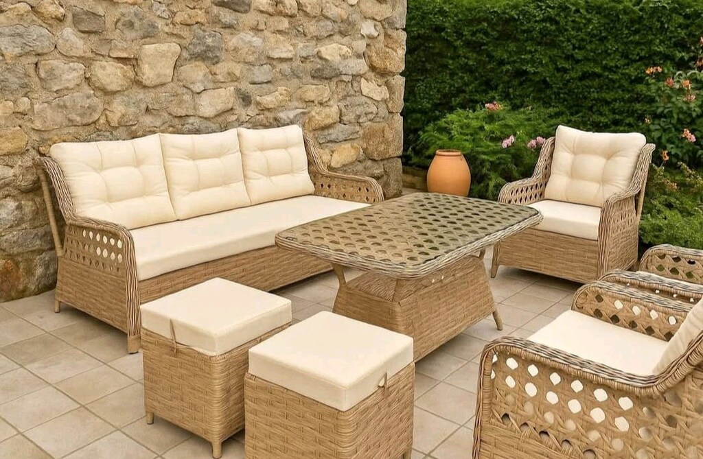 rattan mobilya, balkon oturma grubu - 2