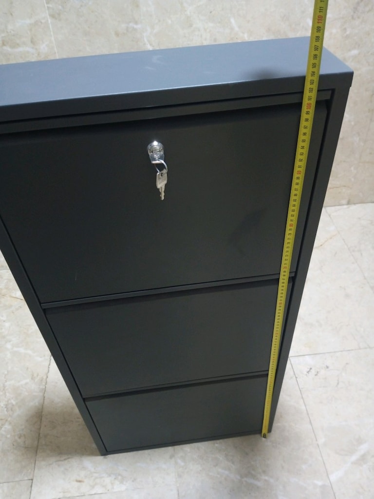 3 raflı kilitli metal ayakkabılık - 10