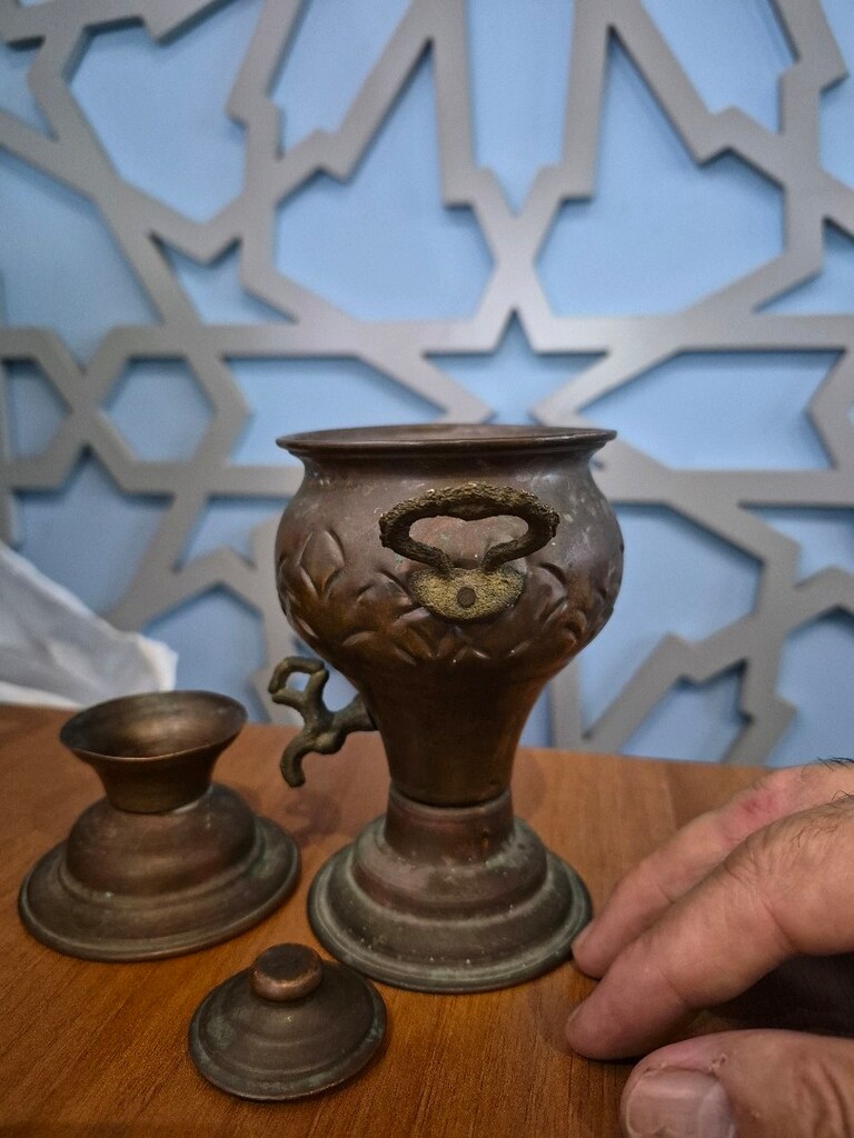 Antika Görünümlü Mini Bakır Semaver / Dekoratif Obje - 3