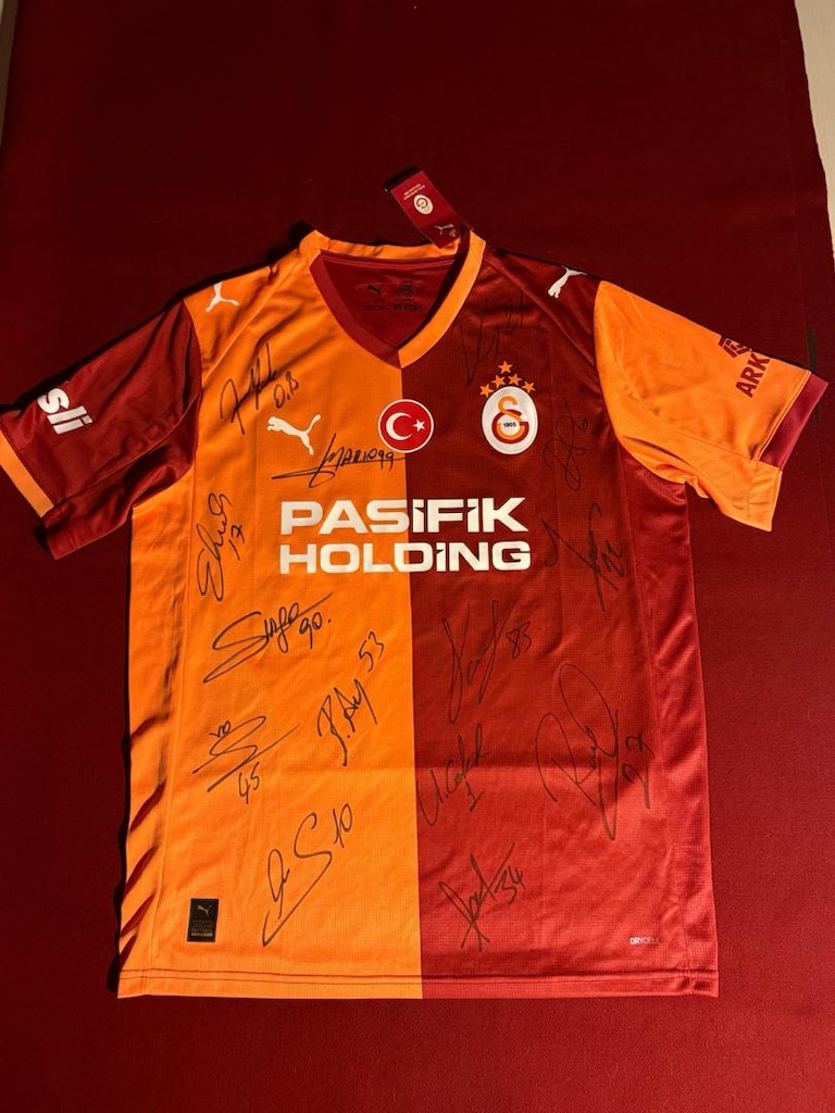 Galatasaray İmzalı İç Saha Forması Türkiye Tshirt - 5