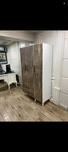 3 kapak elbise dolabı ceviz renk dee6