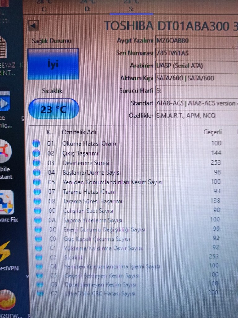 Toshiba Hard disk 3 TB 3.5 inç - 6