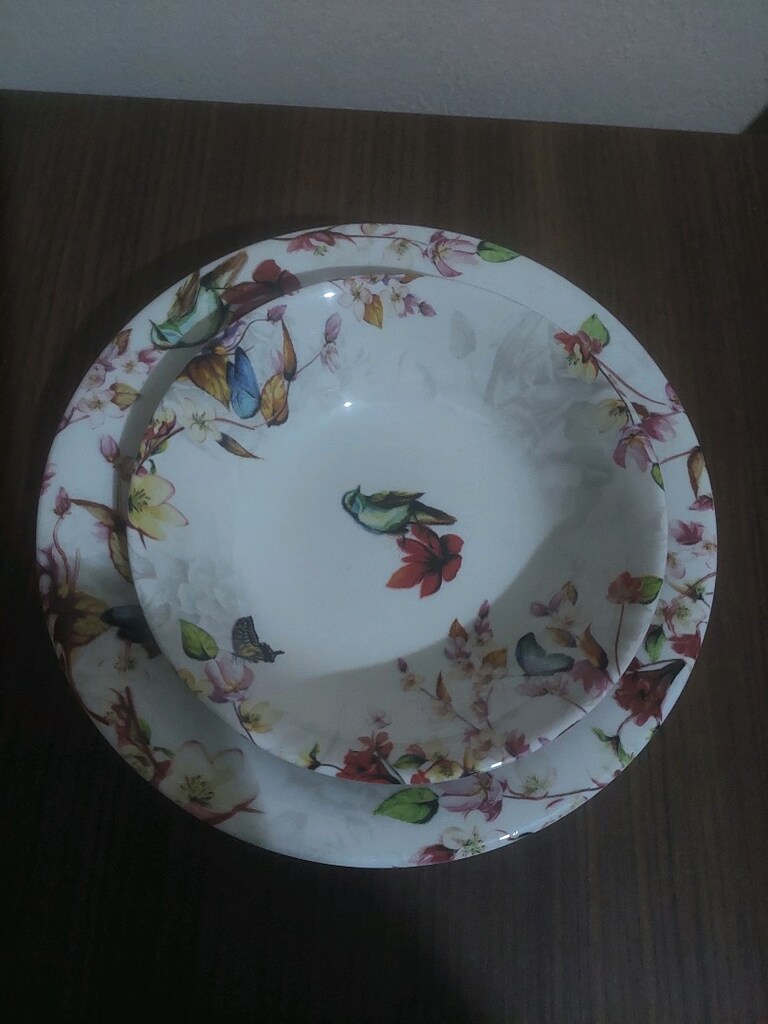 sıfır 6 büyük boy yemek tabağı 6 adet kase - 5