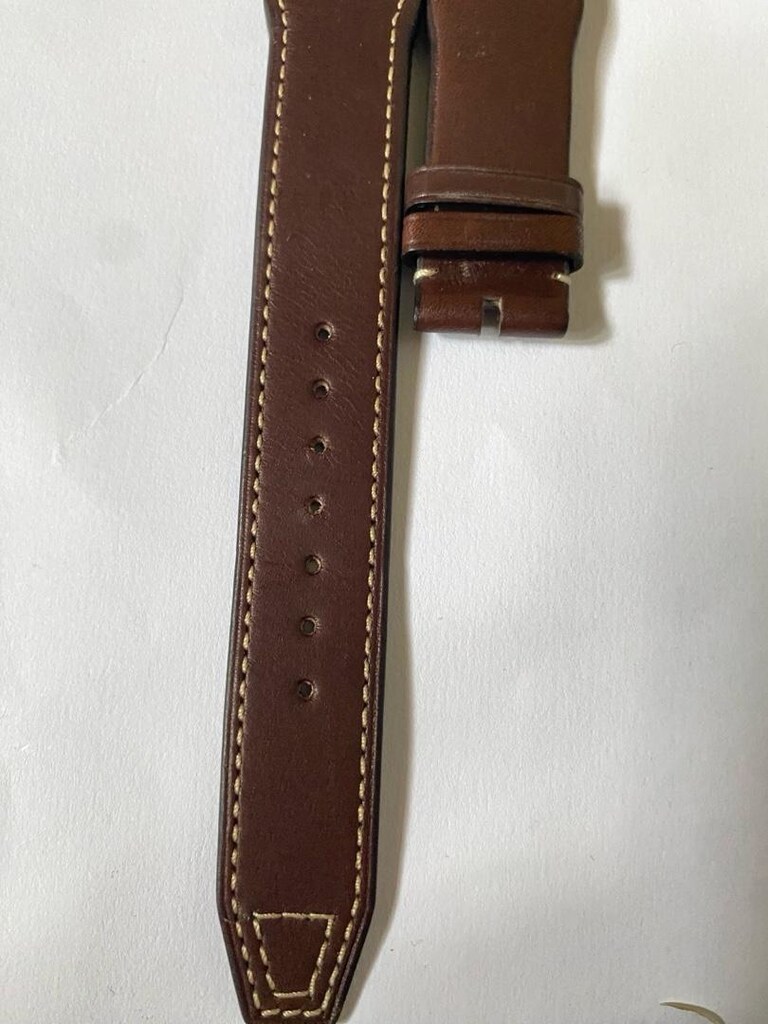 IWC kahverengi deri kordon kolay tak çıkar 21 mm - 10