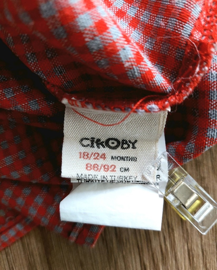 ÇikoBy baby Fırfır yaka Ekoseli pileli Elbise - 3