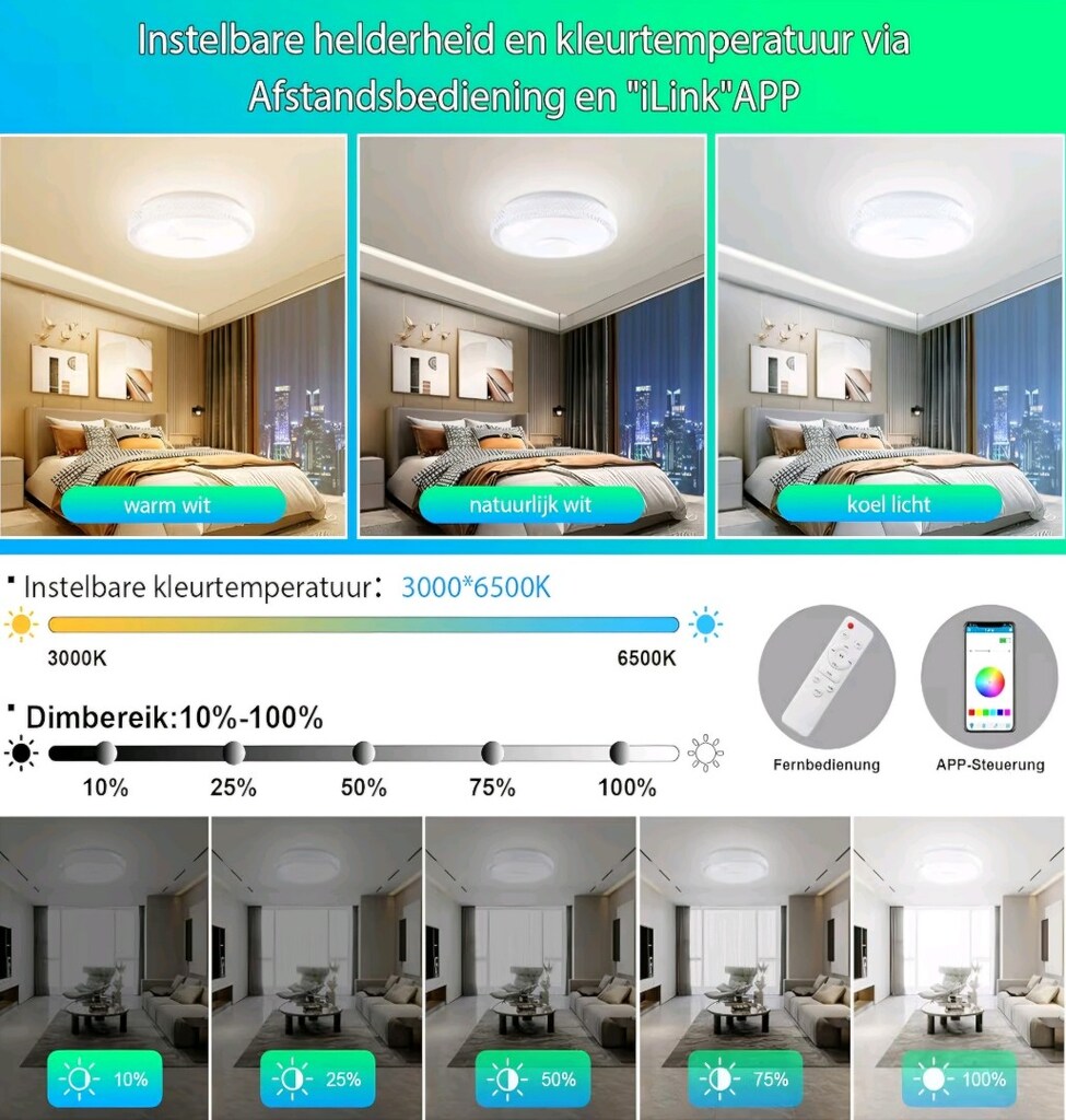 SIFIR TOPBOS 30W 4000 LÜMEN RGB U.KUMANDALI BT.HOPARLÖRLÜ LAMBA - 3