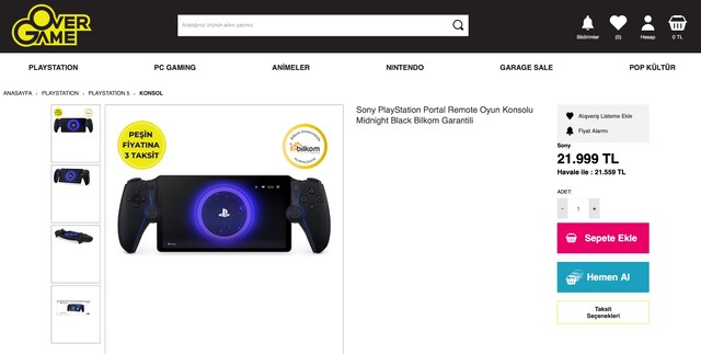Bilkom (Koç Holding) Türkiye Garantili PS Portal (Siyah)