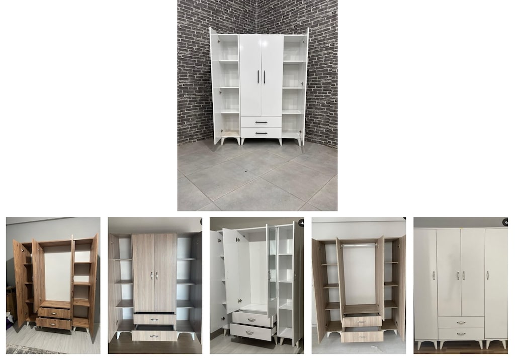 4 kapaklı elbise dolabı qljbkrinhp - 6