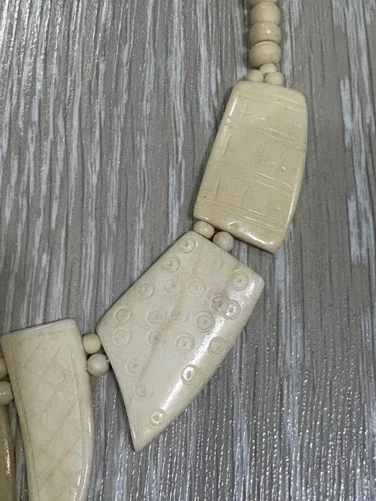 Antik Formlu El İşçiliği Özel Tasarım Kemik Kolye - 5