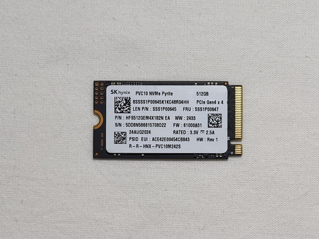SK Hynix PVC10 512GB M.2 SSD - %100 SAĞLIK - 6,600MB - 5,600MB