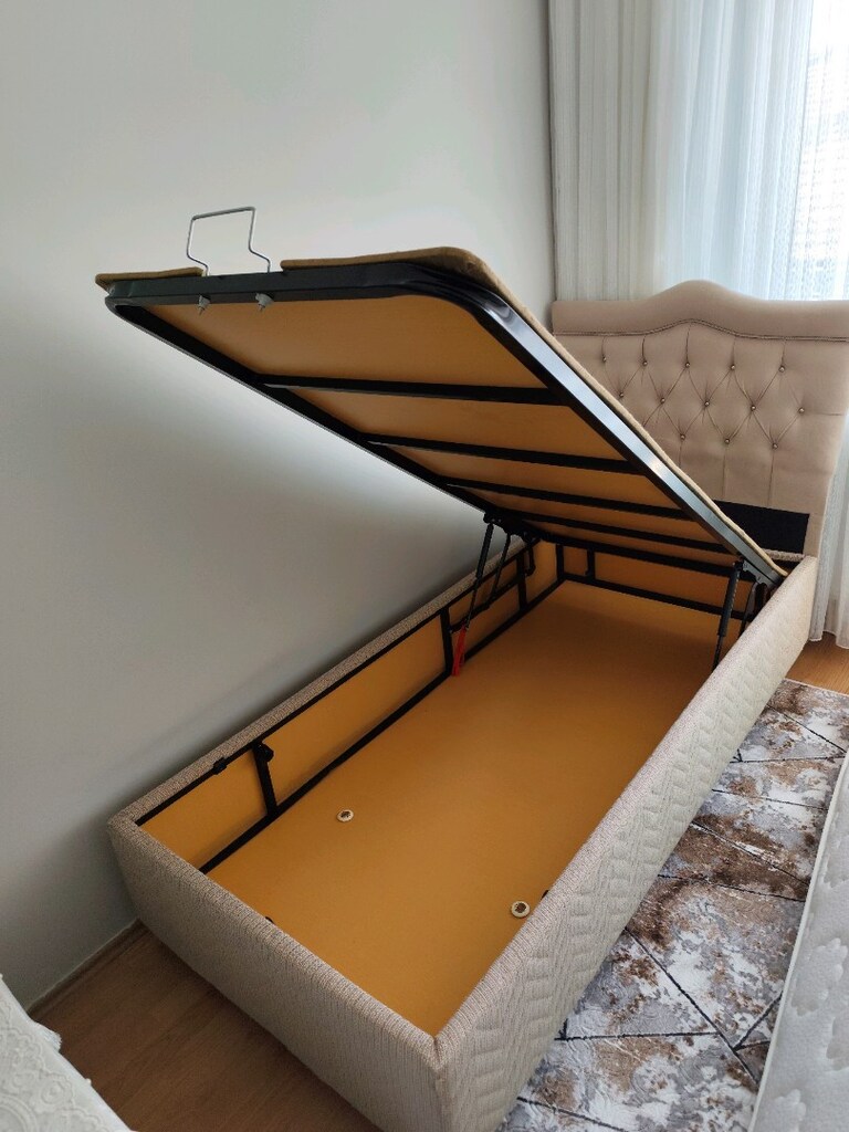 2 yıllık yatak takımı 90*90 ortopedik yatak+Baza - 2