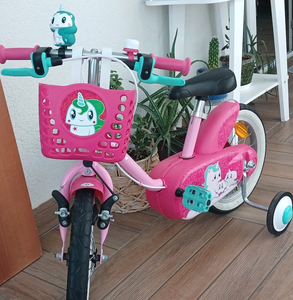 Btwin çocuk bisikleti 14 jant Decathlon YENİ GİBİ Ön Sepetli - 7