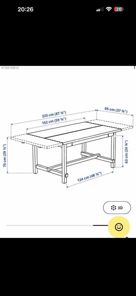 NORDVİKEN açılır yemek masası, 4 sandalye antika vernik, 4-6 kişilik - 5
