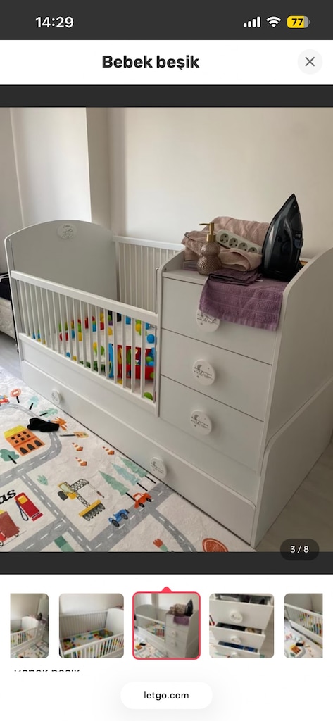 Çocuk Odası Takımı Beşik Dolap Çekmece - 2