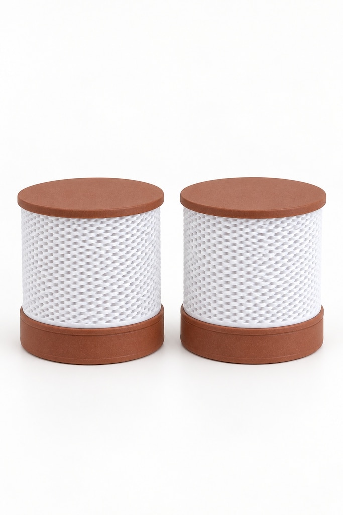 2'li Dekoratif Tealight Mumluk Seti- Pilli LED Mum Dahil - 3