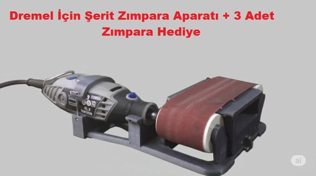 Dremel İçin Şerit Zımpara Aparatı