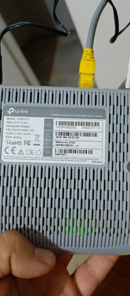 TP LİNK VN020 F3 MİLLENİUM VDLS MODEM - 3
