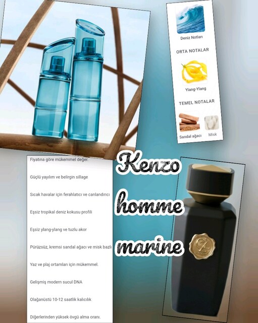 Kenzo Homme Marine Muadilidir 110 CC Top Kalite Erkek Parfüm