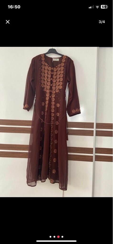 kapaklı kaftan nakıslı elbıseler - 3