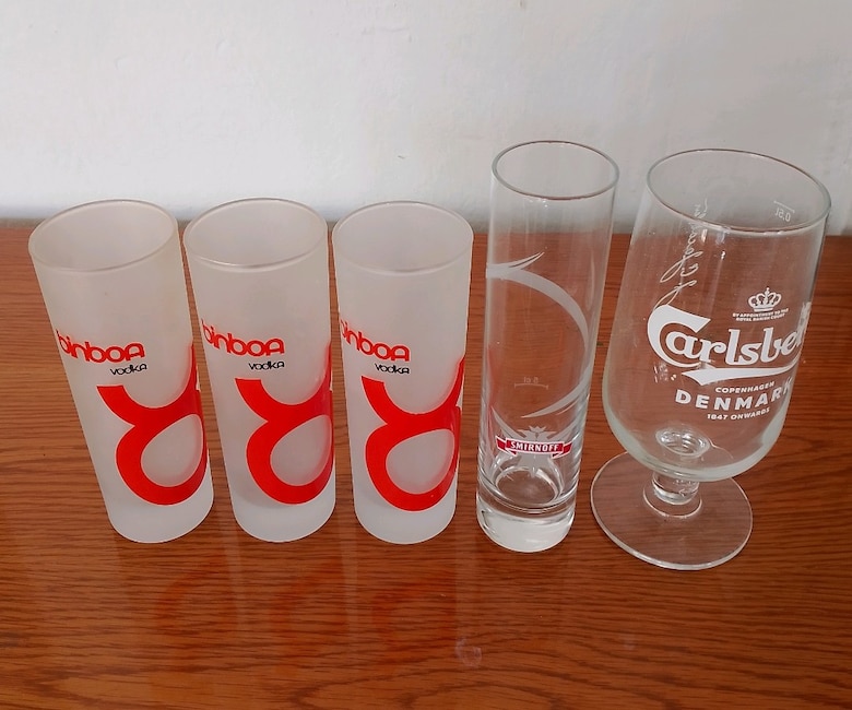 Binboa Vodka Bardağı 3 Adet Smirnoff Vodka Carlsberg Bira Bardağı 400₺ - 2