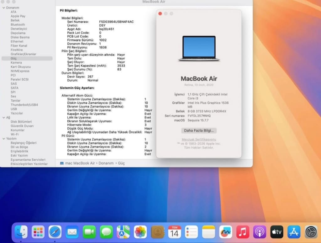 ACİL SATILIK MacBook Air 2020 - 4