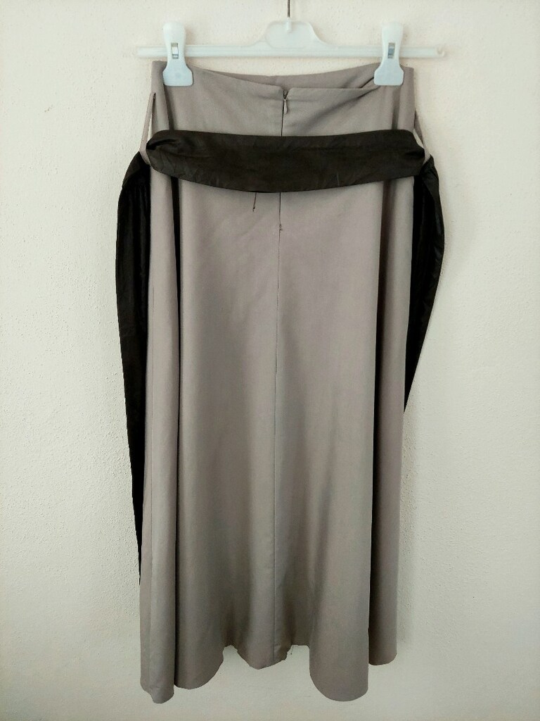 SİMA bayan Kumaş Kemerli Midi etek - 2