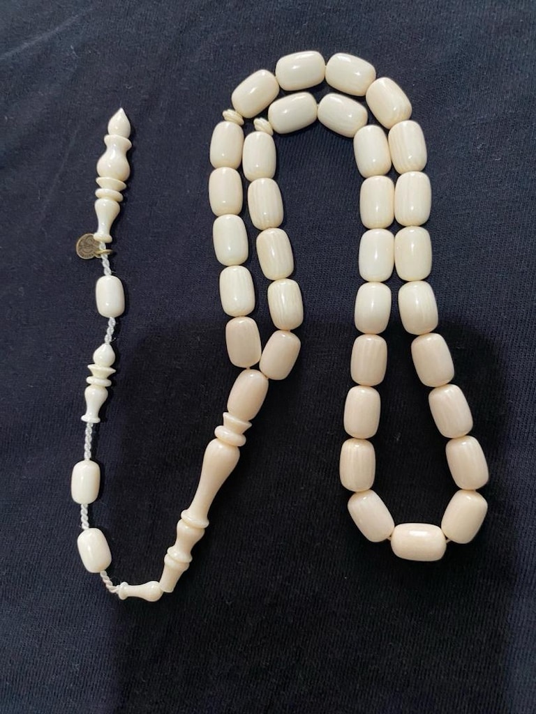 tesbih Oltu taşı işlemeli tesbih - 4