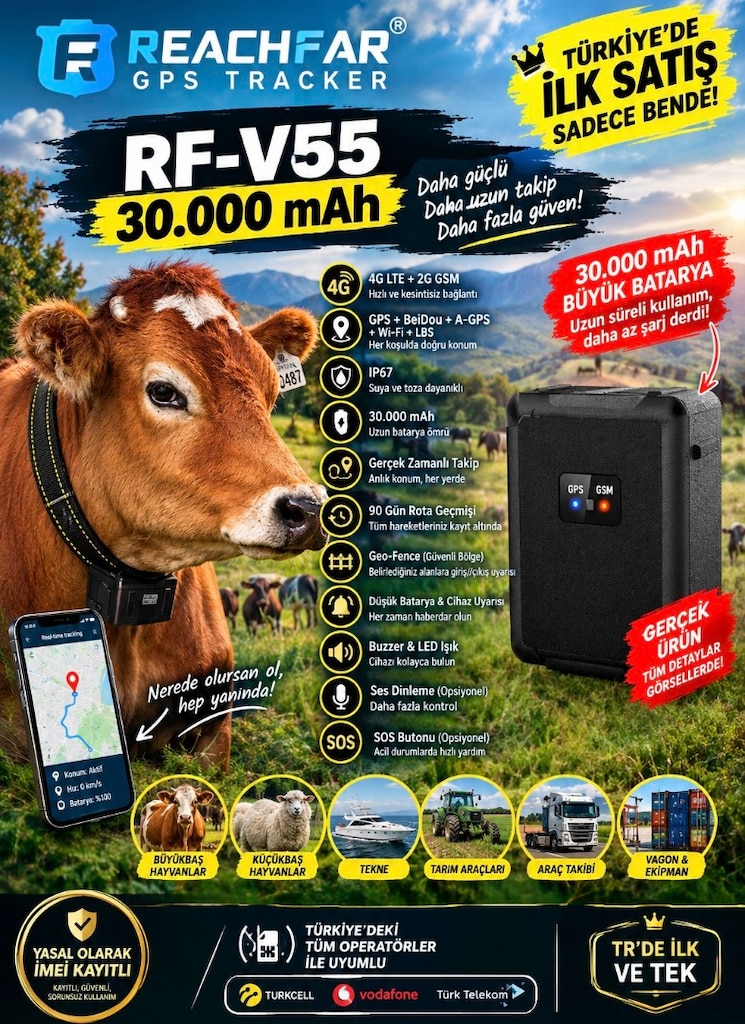 Reachfar rf-v55+ 30.000 Mah Gps takip cihazı - 2