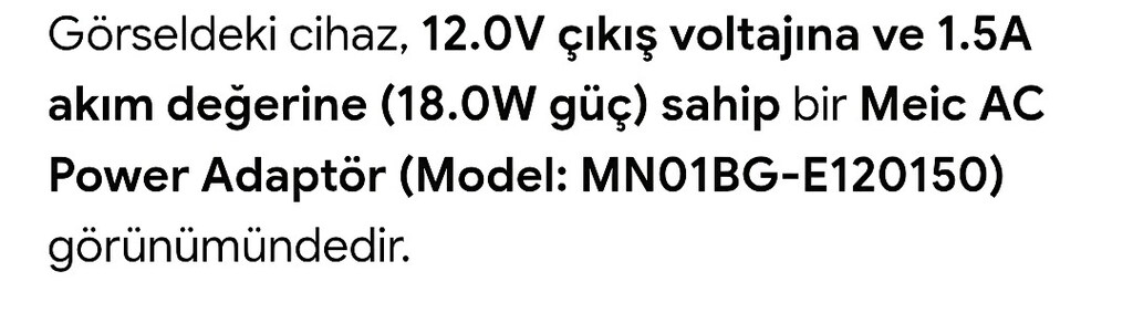 12V 1,5 a.Power Adaptör - 6
