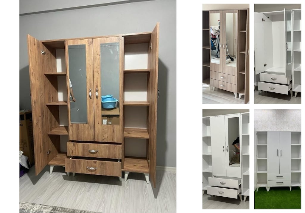 4 kapaklı elbise dolabı hfhbrhawin - 5